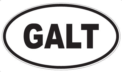 GALT - Oval Sticker