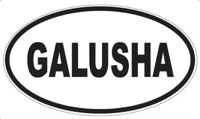 GALUSHA - Oval Sticker