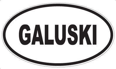 GALUSKI - Oval Magnet