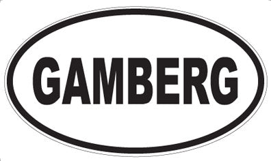 GAMBERG - Oval Sticker