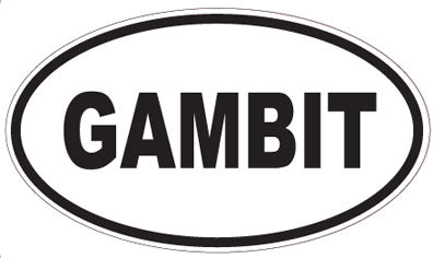 GAMBIT - Oval Sticker