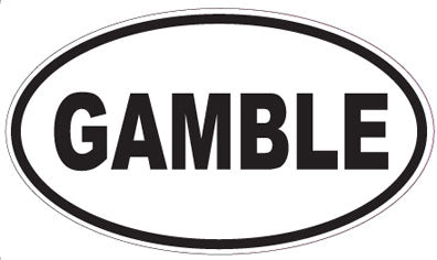 GAMBLE - Oval Sticker
