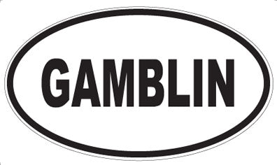 GAMBLIN - Oval Sticker
