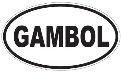 GAMBOL - Oval Sticker
