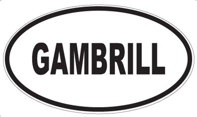 GAMBRILL - Oval Magnet