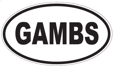 GAMBS - Oval Magnet