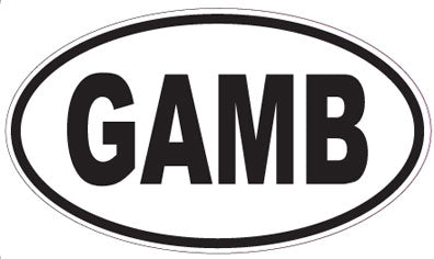 GAMB - Oval Sticker