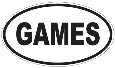 GAMES - Oval Sticker