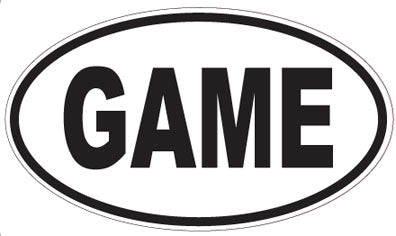 GAME - Oval Sticker
