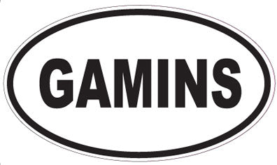 GAMINS - Oval Sticker