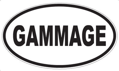 GAMMAGE - Oval Sticker