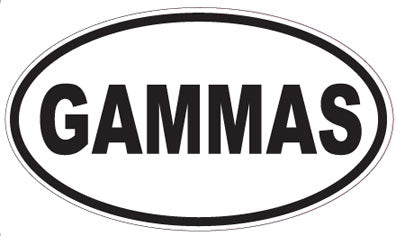 GAMMAS - Oval Sticker