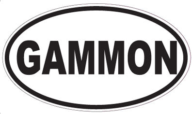 GAMMON - Oval Sticker