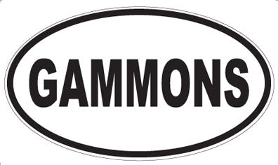 GAMMONS - Oval Magnet
