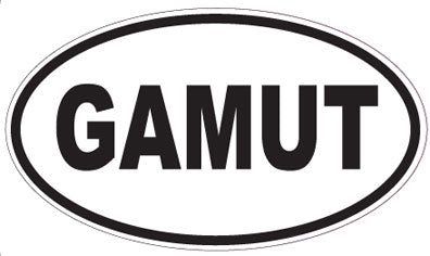 GAMUT - Oval Sticker