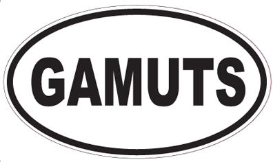 GAMUTS - Oval Sticker