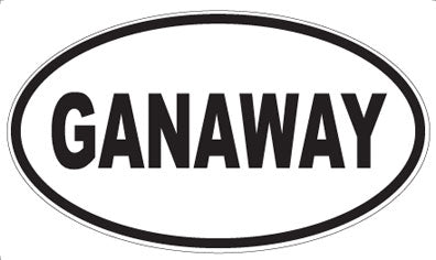 GANAWAY - Oval Magnet