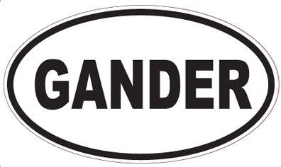 GANDER - Oval Sticker