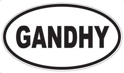 GANDHY - Oval Sticker