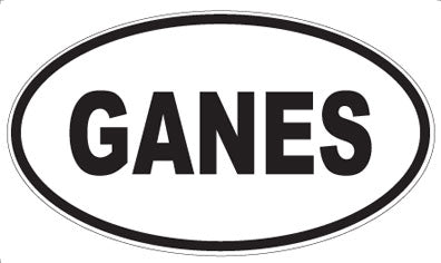 GANES - Oval Sticker