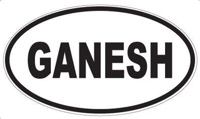GANESH - Oval Sticker