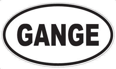 GANGE - Oval Sticker