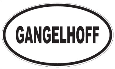 GANGELHOFF - Oval Sticker