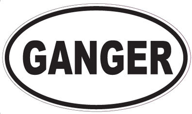 GANGER - Oval Sticker