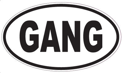 GANG - Oval Sticker