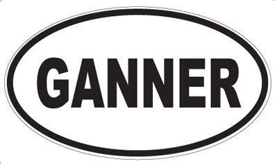 GANNER - Oval Sticker