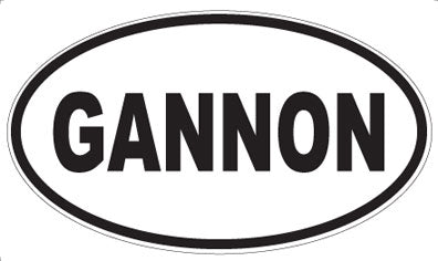 GANNON - Oval Sticker