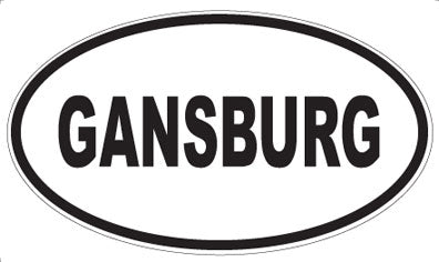 GANSBURG - Oval Sticker