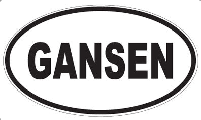 GANSEN - Oval Sticker
