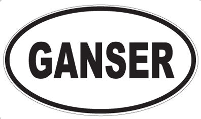 GANSER - Oval Sticker