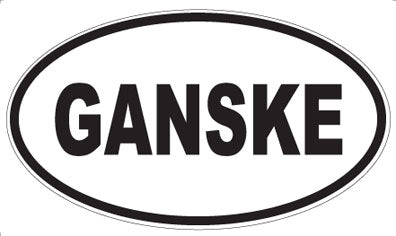 GANSKE - Oval Sticker
