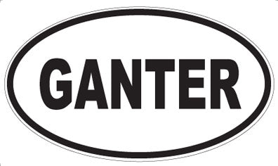 GANTER - Oval Sticker
