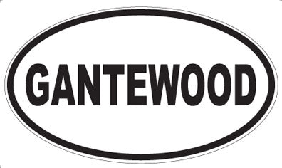 GANTEWOOD - Oval Sticker