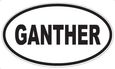 GANTHER - Oval Sticker