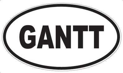 GANTT - Oval Sticker