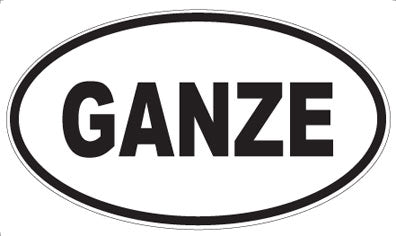 GANZE - Oval Sticker