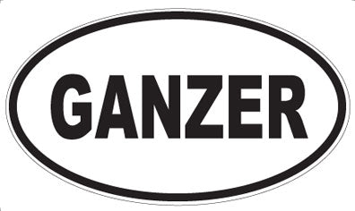 GANZER - Oval Sticker