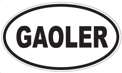 GAOLER - Oval Sticker