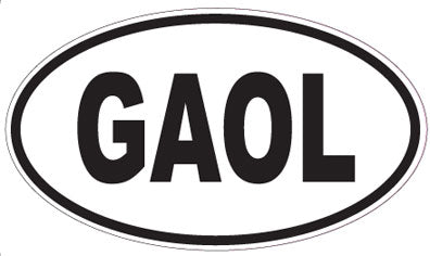 GAOL - Oval Sticker