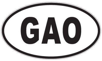 GAO - 3 Letter Initials Oval Magnet