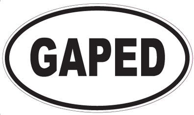 GAPED - Oval Sticker