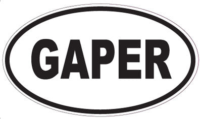 GAPER - Oval Sticker