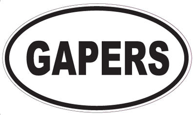 GAPERS - Oval Sticker