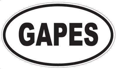 GAPES - Oval Sticker