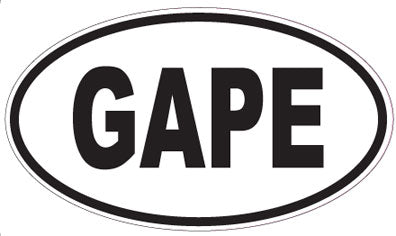 GAPE - Oval Sticker