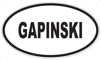 GAPINSKI - Oval Magnet